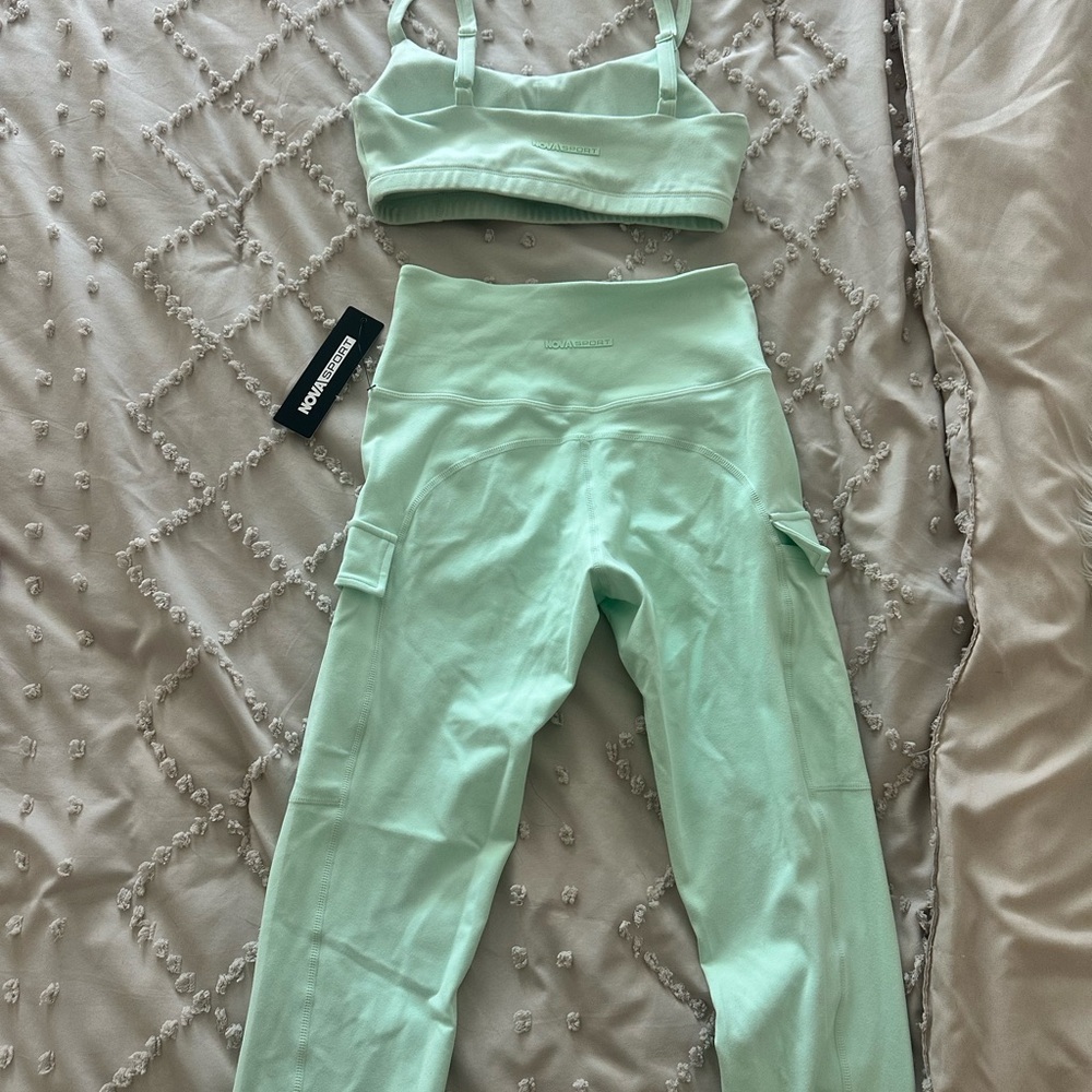 Fashion Nova Mint Green Leggings Set